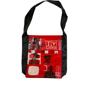 Vintage 90s TV Land Messenger Shoulder Bag Red Black Promo Collectible NEW RARE